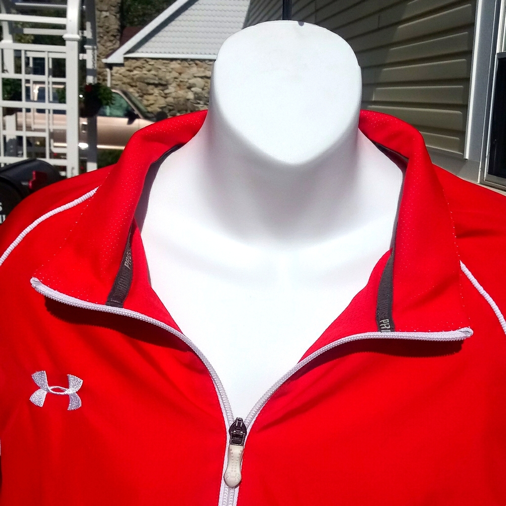 Under Armour Woman's Warm-Up Jacket Cardinal Red a